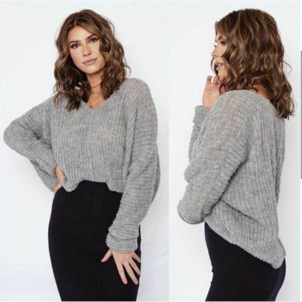 Free People Moonbeam V-Neck Sweater NWOT